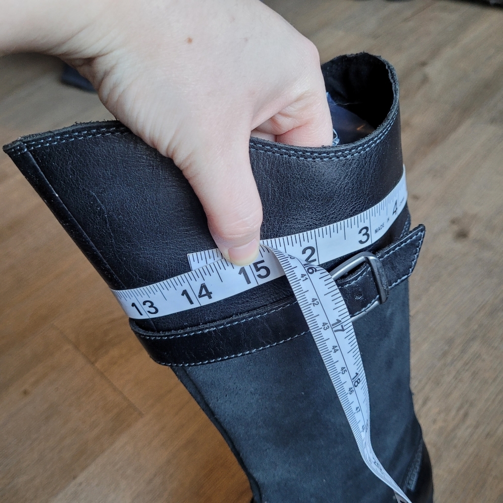 Merrell Black Leather & Suede Mid-Calf Winter Boots - Picture 6 of 11